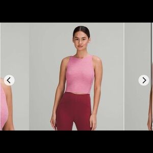 Lululemon Align High-Neck Tank Top in Heathered Pink Blossom